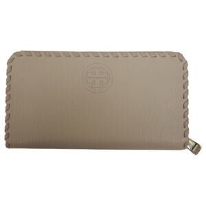 Tory Burch Marion Multi-Gusset Continental Zipped Wallet in Light Oak